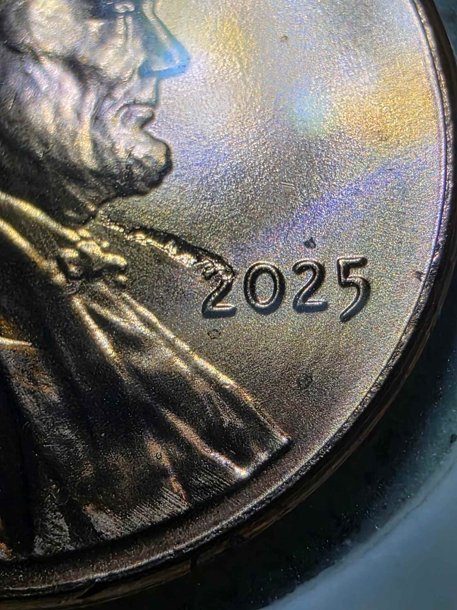 2025-P-Penny-From-New-Roll-With-What-I-Think-Are-Cud-Errors.-I-Have-More-Than-1-Of-These.